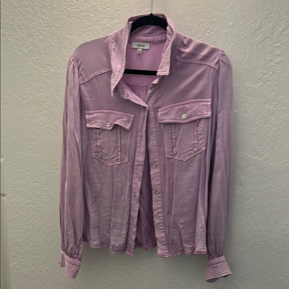 Lavender Button-Up Shirt
